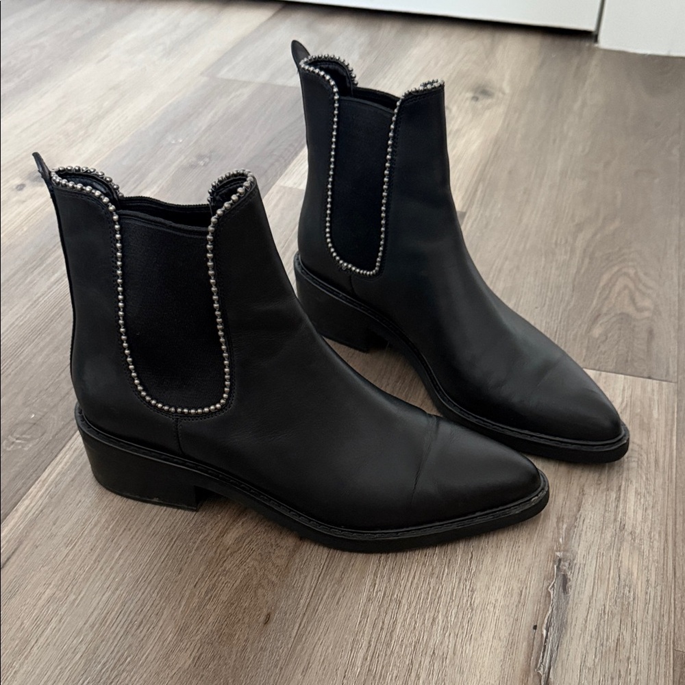 coach pointy toe boots with small heel 8